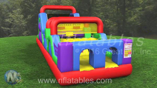 38' WACKY SLIDE OBSTACLE COURSE - DRY USE ONLY